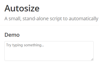 autosize.js textarea输入高度自动化插件
