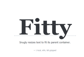 fitty.js 一款字体大小跟随父级容器改变而改变的插件